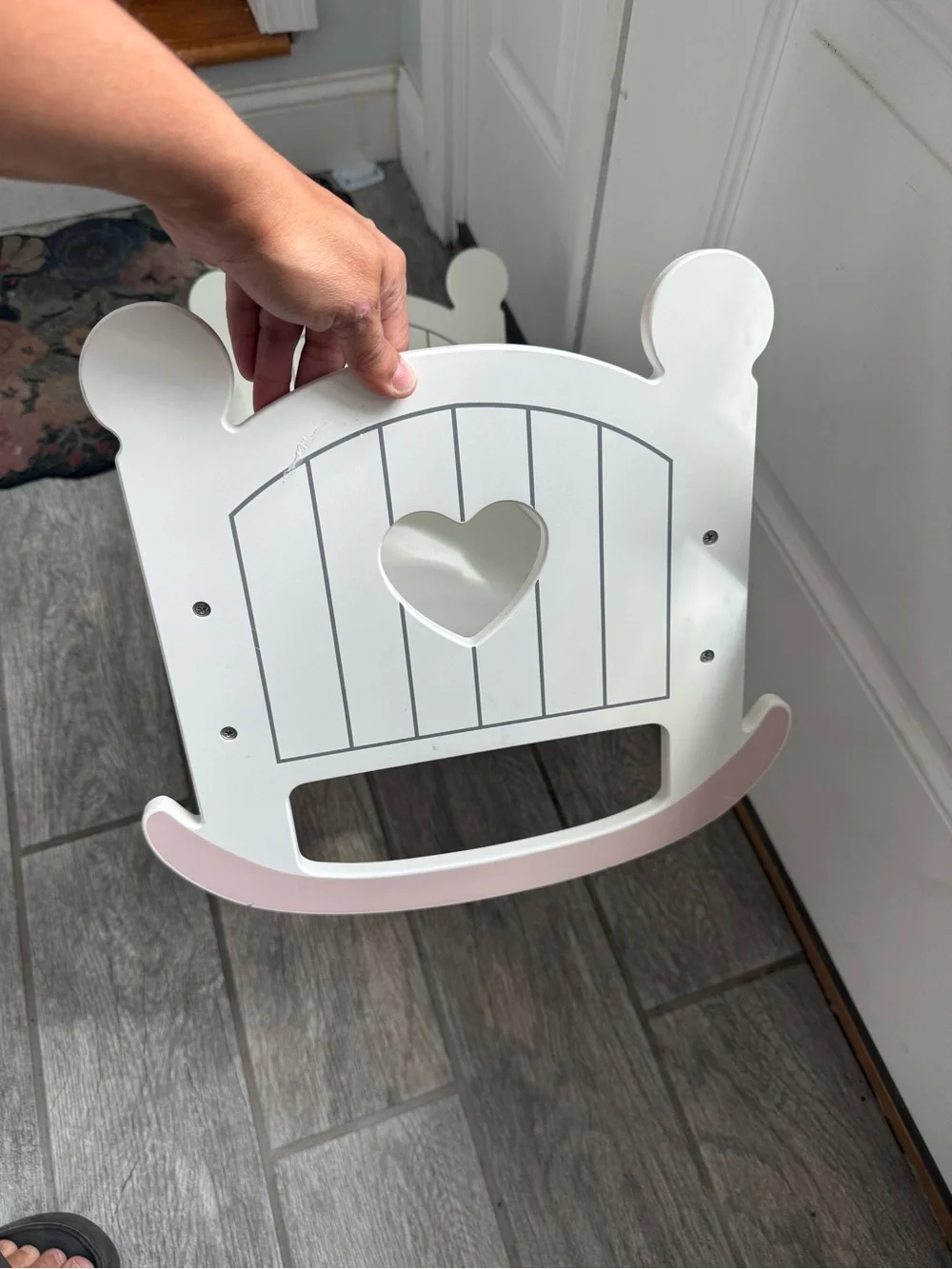 Robud Wooden Baby Doll Crib Cradle Baby Doll Bed Toys